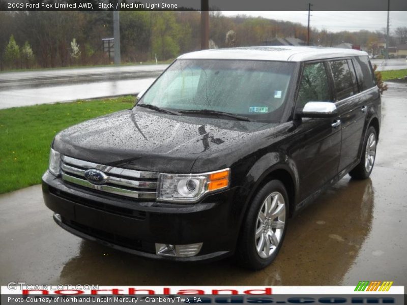 Black / Medium Light Stone 2009 Ford Flex Limited AWD