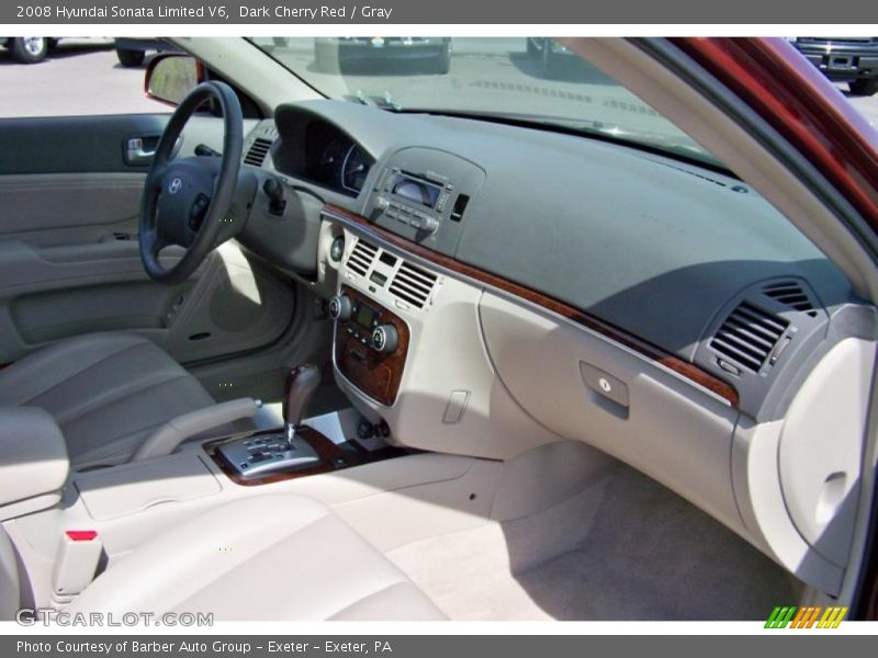 Dark Cherry Red / Gray 2008 Hyundai Sonata Limited V6