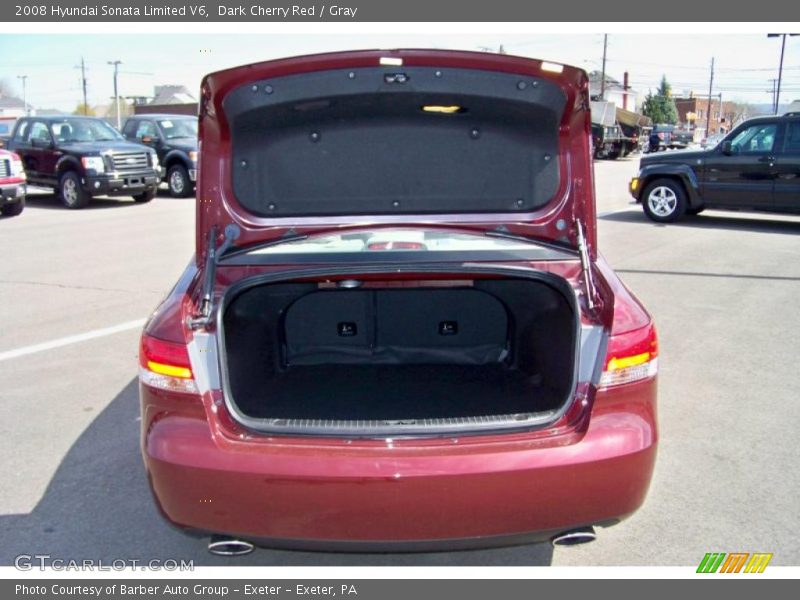 Dark Cherry Red / Gray 2008 Hyundai Sonata Limited V6