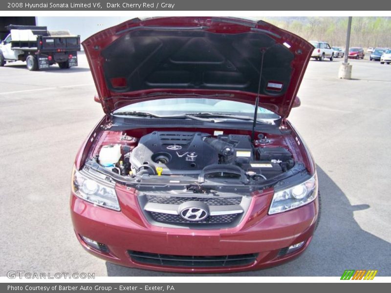 Dark Cherry Red / Gray 2008 Hyundai Sonata Limited V6