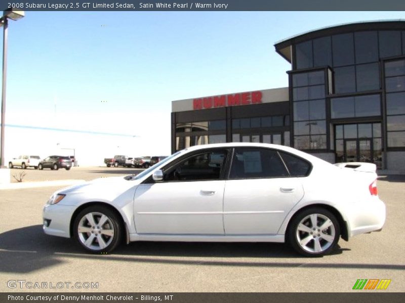 Satin White Pearl / Warm Ivory 2008 Subaru Legacy 2.5 GT Limited Sedan