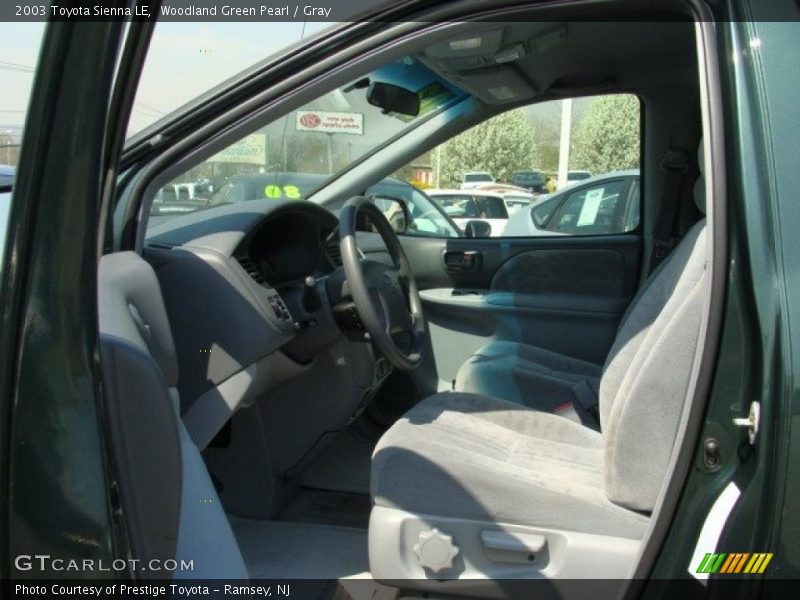 Woodland Green Pearl / Gray 2003 Toyota Sienna LE