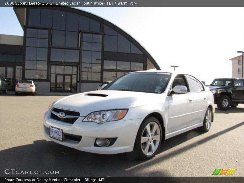 Satin White Pearl / Warm Ivory 2008 Subaru Legacy 2.5 GT Limited Sedan