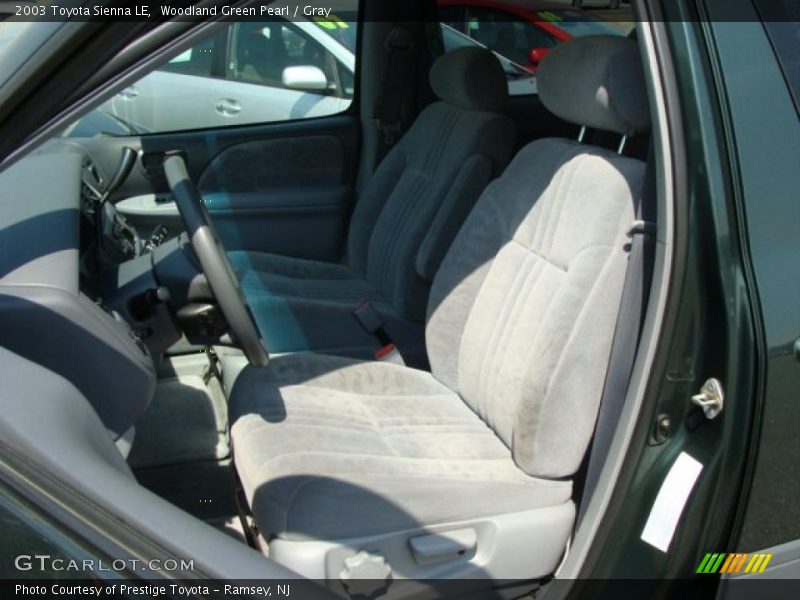 Woodland Green Pearl / Gray 2003 Toyota Sienna LE