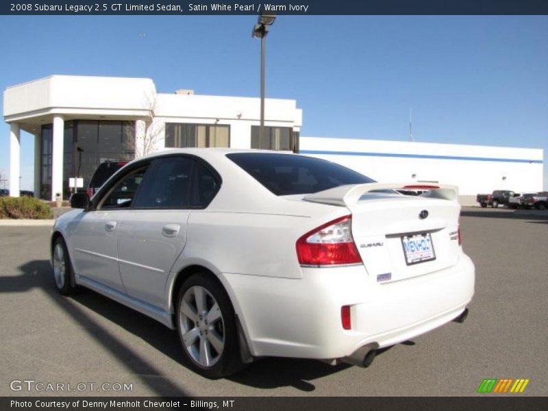 Satin White Pearl / Warm Ivory 2008 Subaru Legacy 2.5 GT Limited Sedan