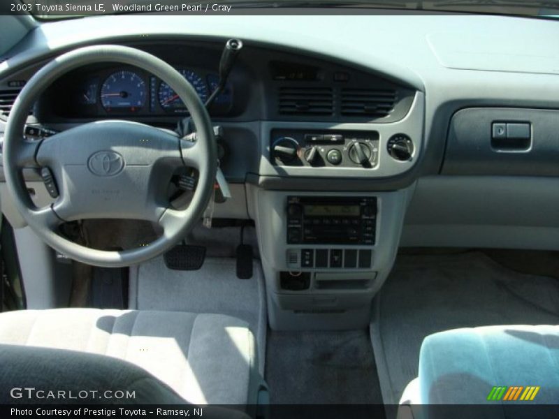Woodland Green Pearl / Gray 2003 Toyota Sienna LE