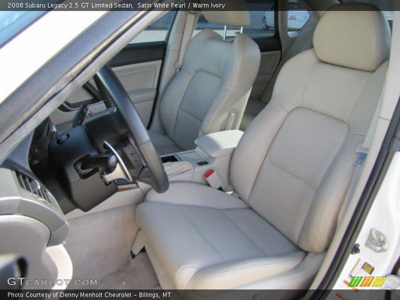 Satin White Pearl / Warm Ivory 2008 Subaru Legacy 2.5 GT Limited Sedan