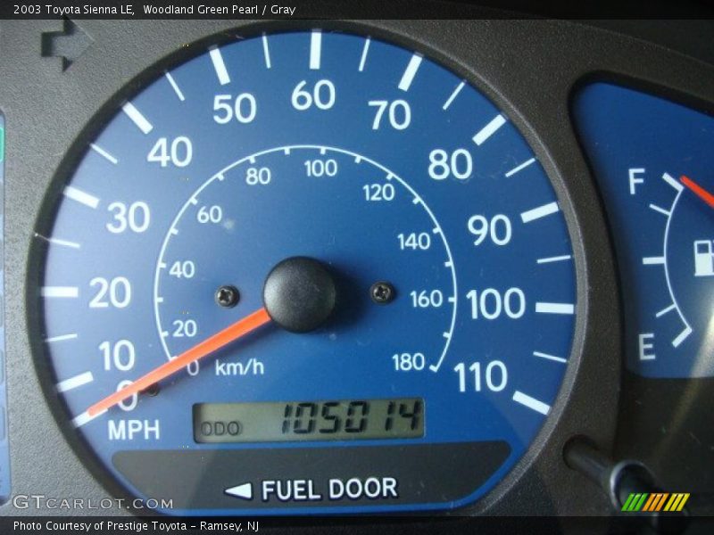 Woodland Green Pearl / Gray 2003 Toyota Sienna LE