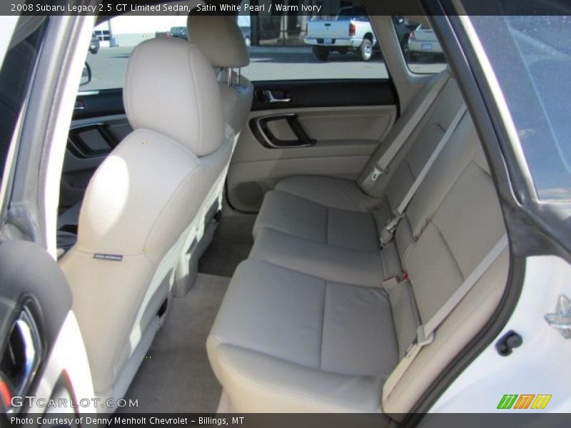 Satin White Pearl / Warm Ivory 2008 Subaru Legacy 2.5 GT Limited Sedan