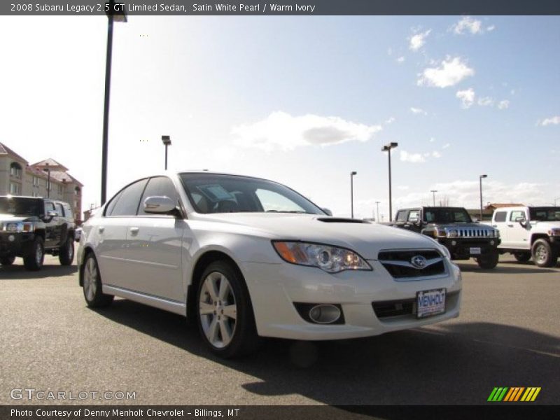 Satin White Pearl / Warm Ivory 2008 Subaru Legacy 2.5 GT Limited Sedan