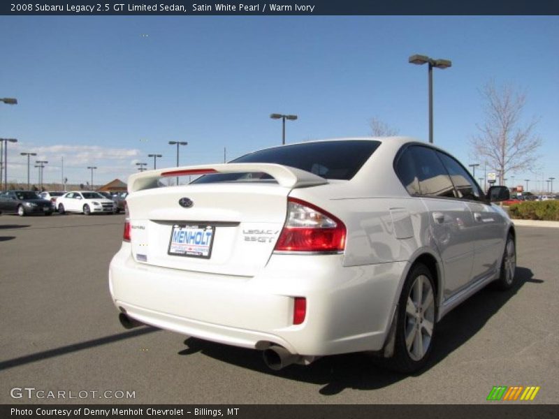 Satin White Pearl / Warm Ivory 2008 Subaru Legacy 2.5 GT Limited Sedan