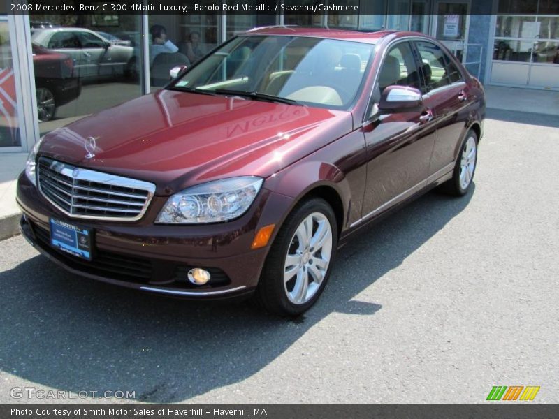 Barolo Red Metallic / Savanna/Cashmere 2008 Mercedes-Benz C 300 4Matic Luxury