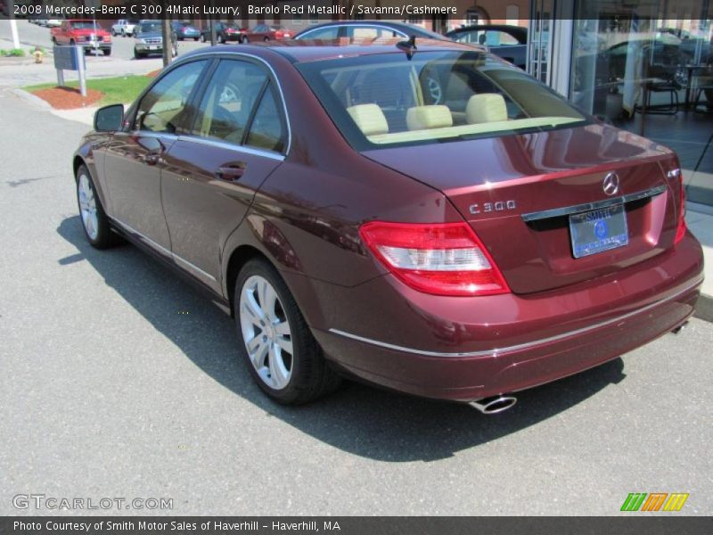 Barolo Red Metallic / Savanna/Cashmere 2008 Mercedes-Benz C 300 4Matic Luxury