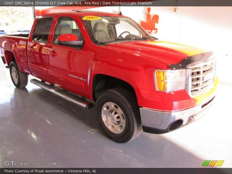 Fire Red / Dark Titanium/Light Titanium 2007 GMC Sierra 2500HD SLT Crew Cab 4x4