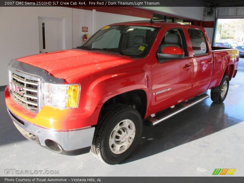 Fire Red / Dark Titanium/Light Titanium 2007 GMC Sierra 2500HD SLT Crew Cab 4x4