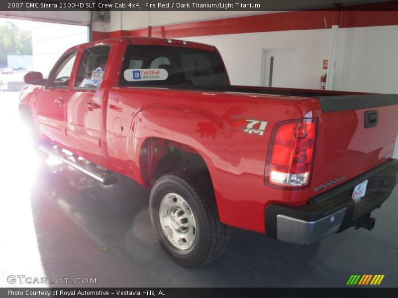 Fire Red / Dark Titanium/Light Titanium 2007 GMC Sierra 2500HD SLT Crew Cab 4x4