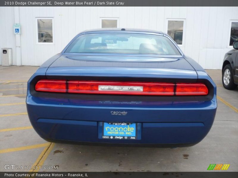 Deep Water Blue Pearl / Dark Slate Gray 2010 Dodge Challenger SE