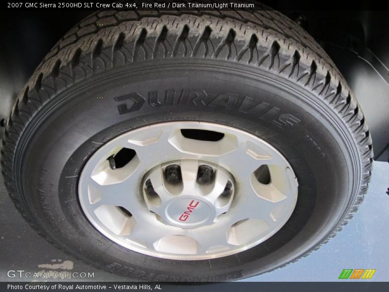Fire Red / Dark Titanium/Light Titanium 2007 GMC Sierra 2500HD SLT Crew Cab 4x4