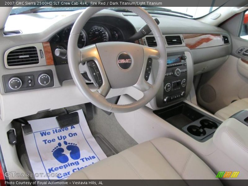 Fire Red / Dark Titanium/Light Titanium 2007 GMC Sierra 2500HD SLT Crew Cab 4x4