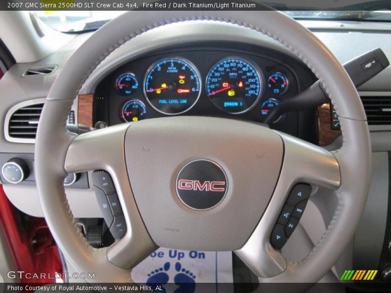 Fire Red / Dark Titanium/Light Titanium 2007 GMC Sierra 2500HD SLT Crew Cab 4x4