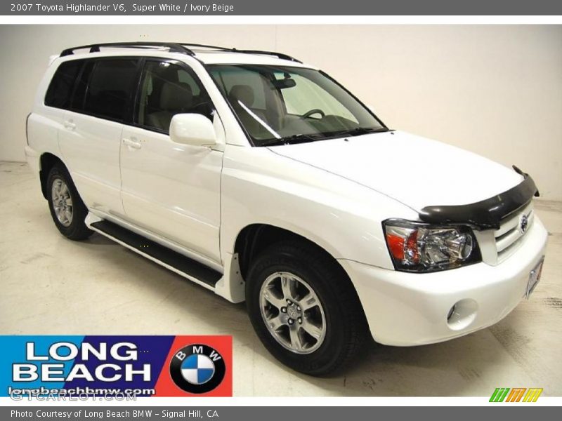 Super White / Ivory Beige 2007 Toyota Highlander V6