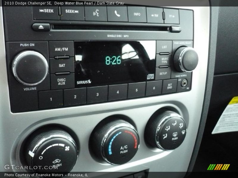 Deep Water Blue Pearl / Dark Slate Gray 2010 Dodge Challenger SE