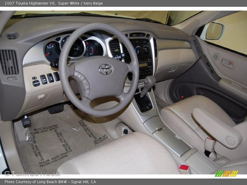 Super White / Ivory Beige 2007 Toyota Highlander V6