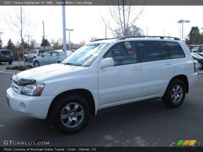 Super White / Ivory Beige 2007 Toyota Highlander V6 4WD