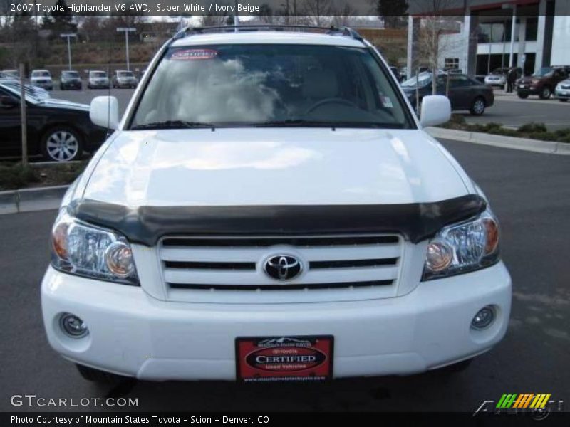 Super White / Ivory Beige 2007 Toyota Highlander V6 4WD