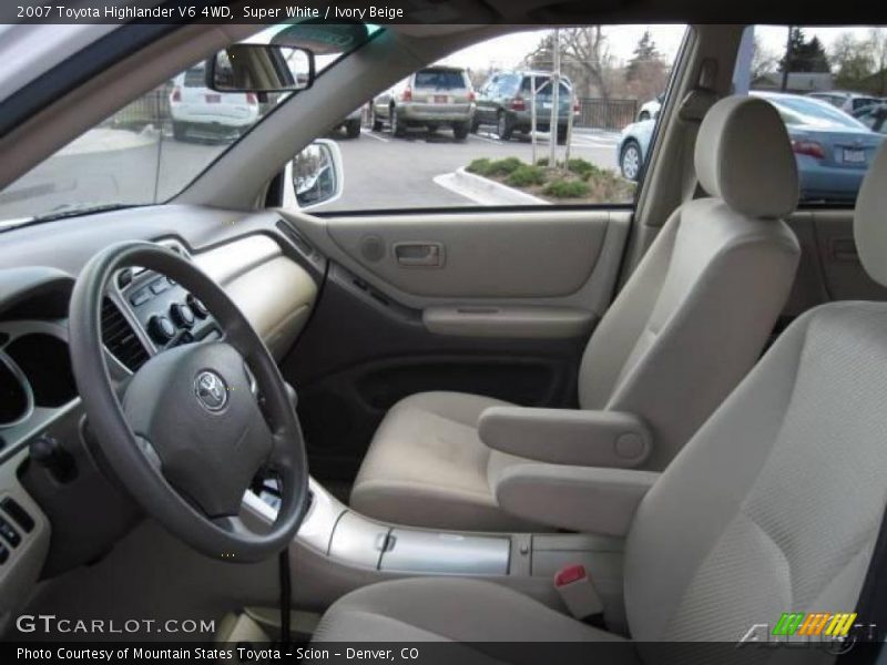 Super White / Ivory Beige 2007 Toyota Highlander V6 4WD