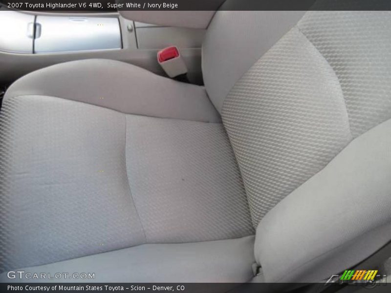 Super White / Ivory Beige 2007 Toyota Highlander V6 4WD