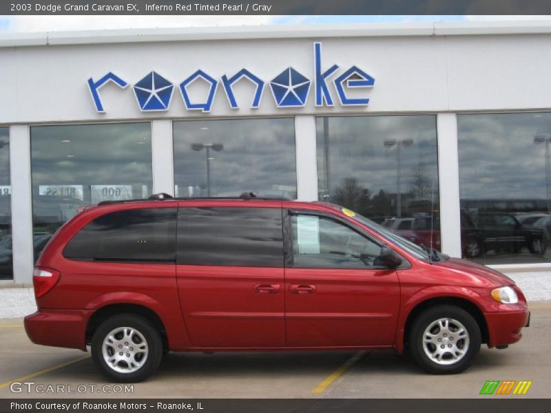 Inferno Red Tinted Pearl / Gray 2003 Dodge Grand Caravan EX