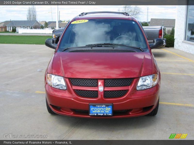 Inferno Red Tinted Pearl / Gray 2003 Dodge Grand Caravan EX