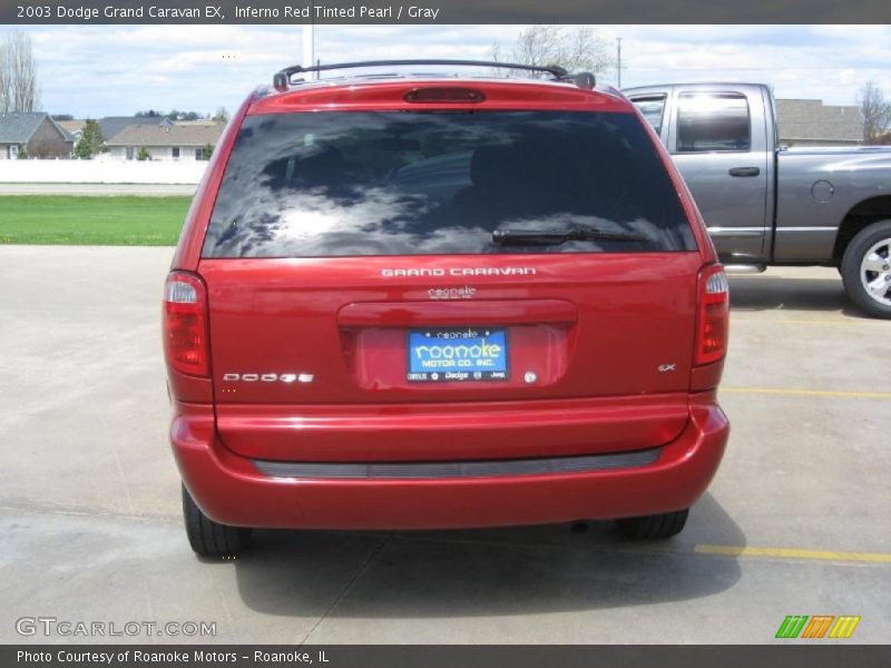 Inferno Red Tinted Pearl / Gray 2003 Dodge Grand Caravan EX