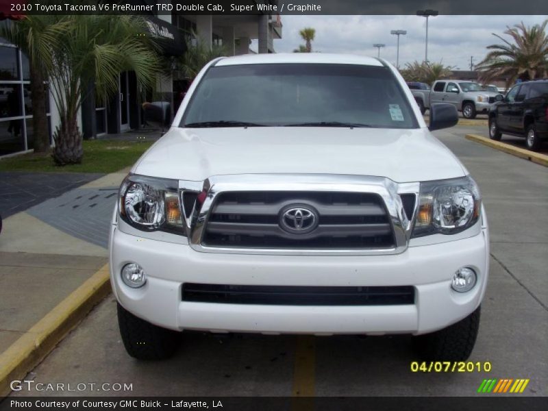 Super White / Graphite 2010 Toyota Tacoma V6 PreRunner TRD Double Cab