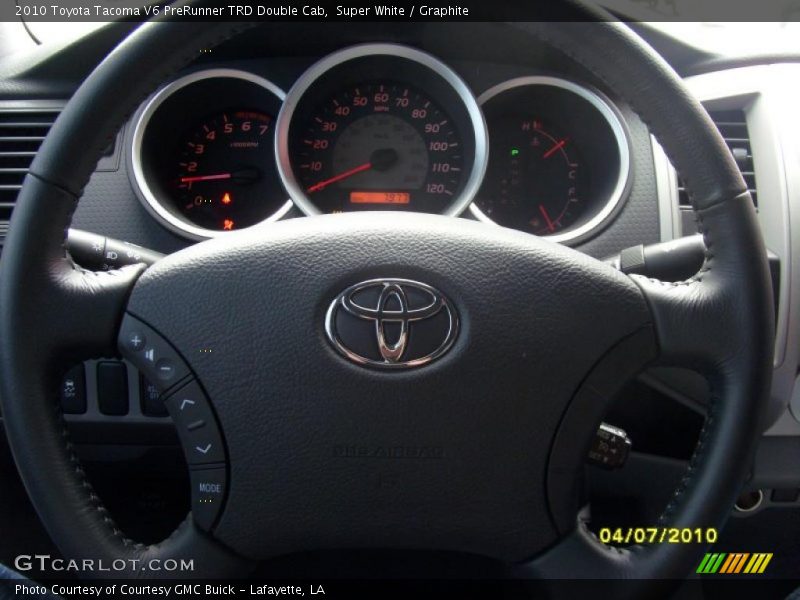 Super White / Graphite 2010 Toyota Tacoma V6 PreRunner TRD Double Cab