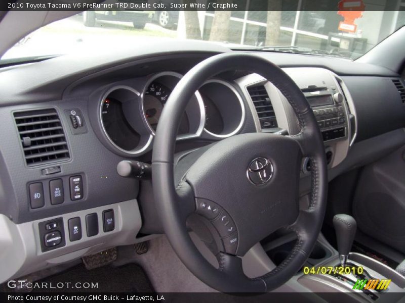Super White / Graphite 2010 Toyota Tacoma V6 PreRunner TRD Double Cab