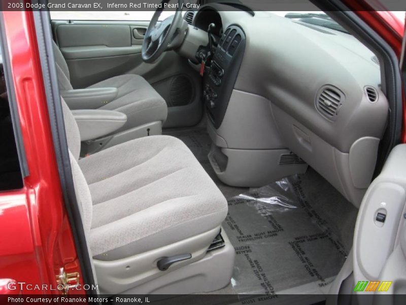 Inferno Red Tinted Pearl / Gray 2003 Dodge Grand Caravan EX