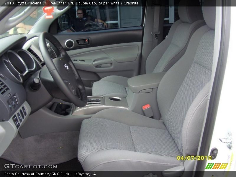 Super White / Graphite 2010 Toyota Tacoma V6 PreRunner TRD Double Cab