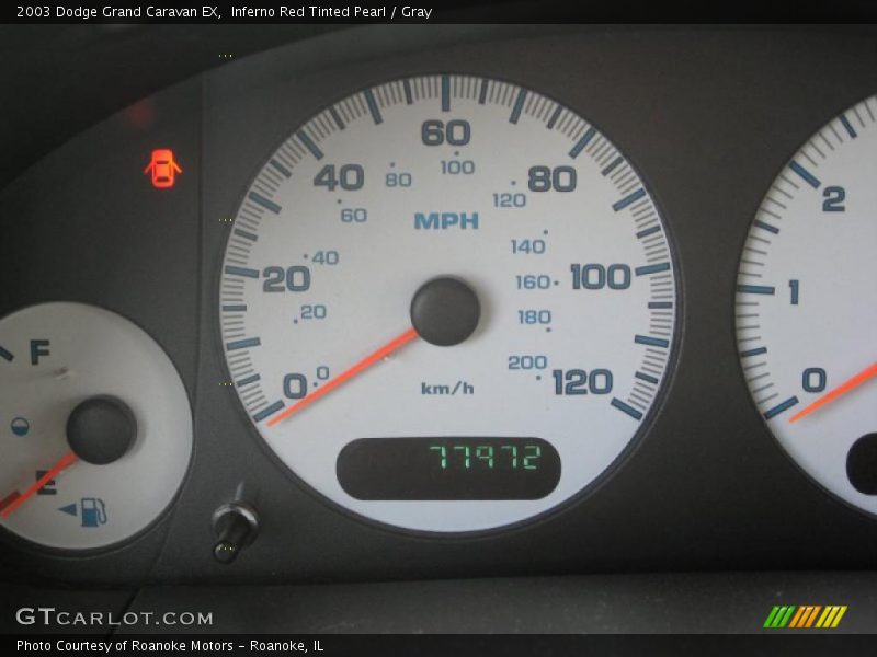 Inferno Red Tinted Pearl / Gray 2003 Dodge Grand Caravan EX