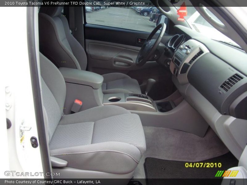 Super White / Graphite 2010 Toyota Tacoma V6 PreRunner TRD Double Cab