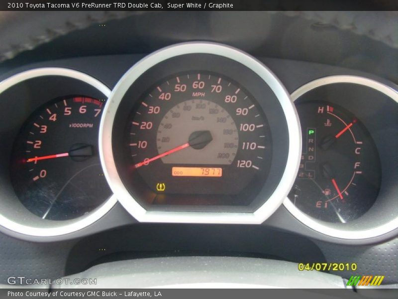 Super White / Graphite 2010 Toyota Tacoma V6 PreRunner TRD Double Cab