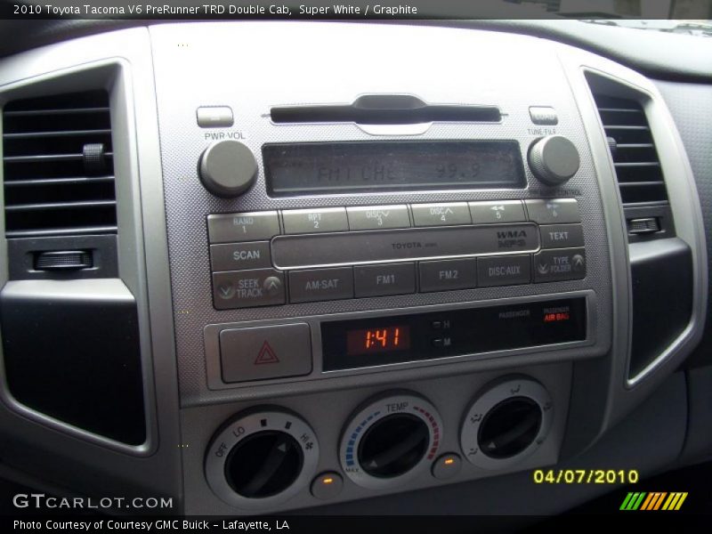 Super White / Graphite 2010 Toyota Tacoma V6 PreRunner TRD Double Cab