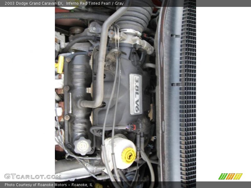 Inferno Red Tinted Pearl / Gray 2003 Dodge Grand Caravan EX