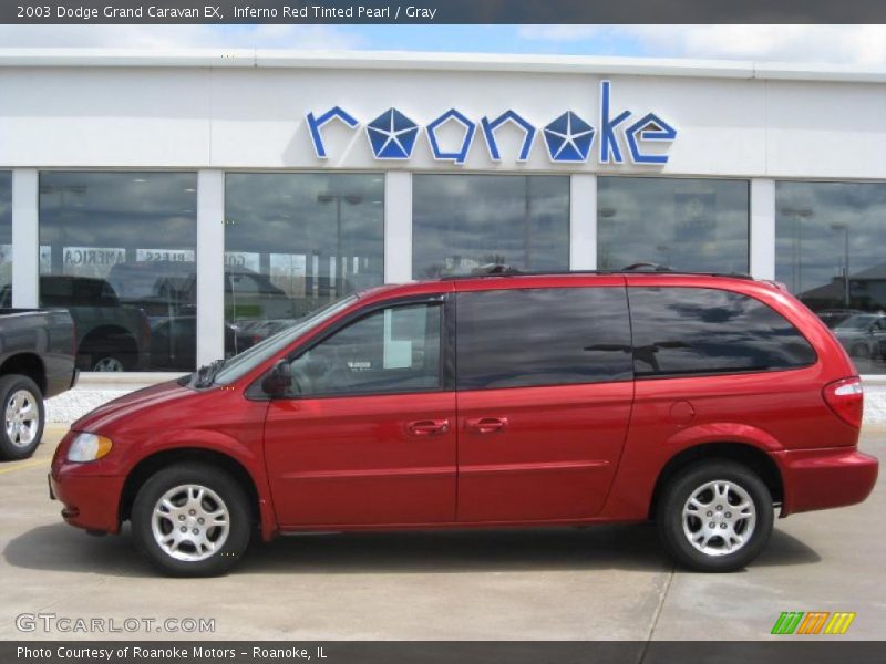 Inferno Red Tinted Pearl / Gray 2003 Dodge Grand Caravan EX