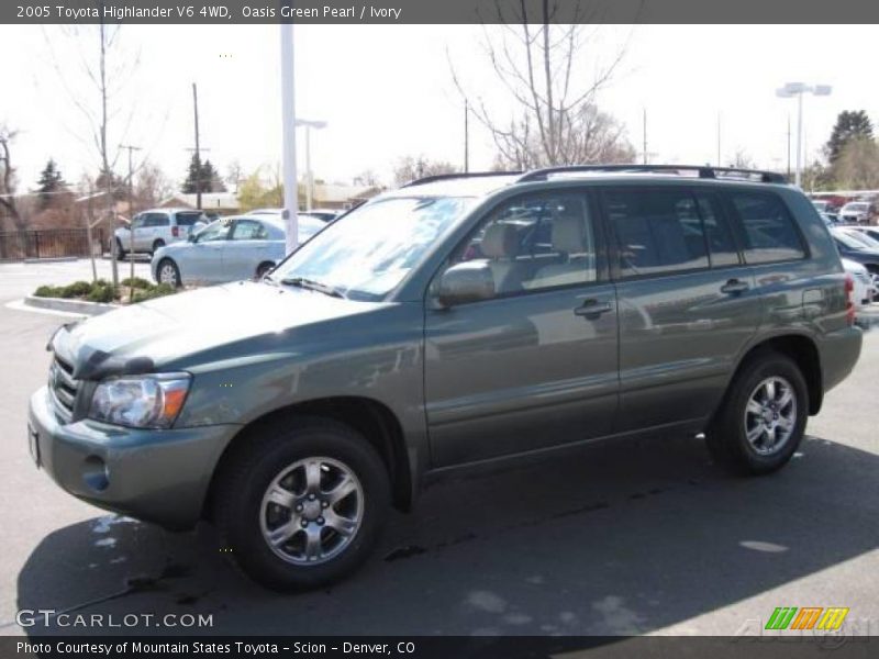 Oasis Green Pearl / Ivory 2005 Toyota Highlander V6 4WD