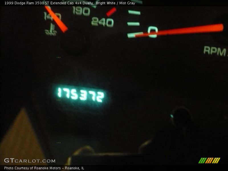 Bright White / Mist Gray 1999 Dodge Ram 3500 ST Extended Cab 4x4 Dually
