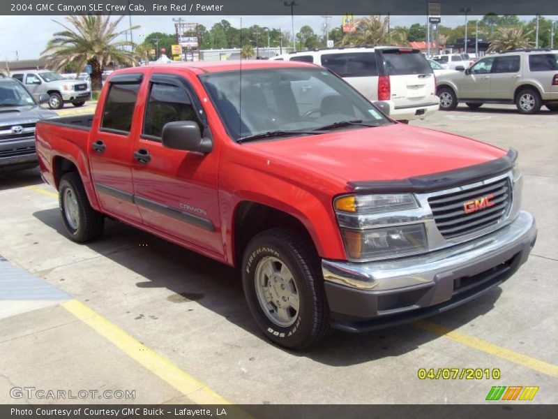 Fire Red / Pewter 2004 GMC Canyon SLE Crew Cab