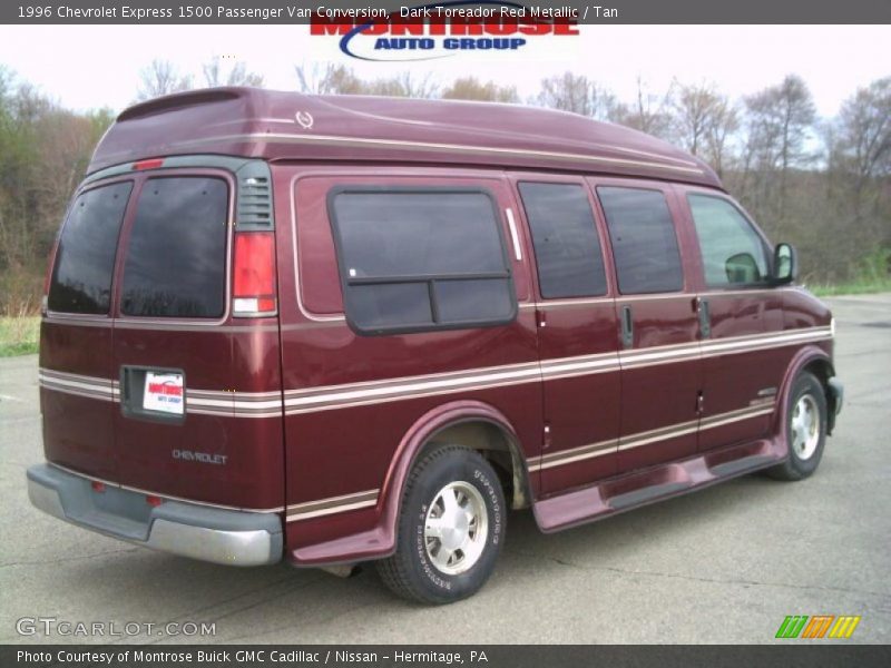 Dark Toreador Red Metallic / Tan 1996 Chevrolet Express 1500 Passenger Van Conversion