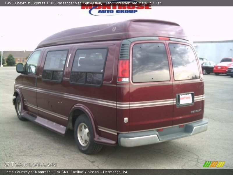 Dark Toreador Red Metallic / Tan 1996 Chevrolet Express 1500 Passenger Van Conversion